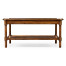 Square rustic walnut coffee table