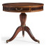 Mahogany Drum Table (Red Leather)