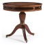 Mahogany Drum Table (Red Leather)