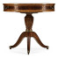 Mahogany Drum Table (Green Leather)