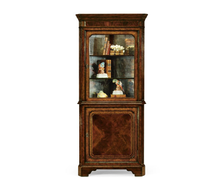 Mahogany Glazed Corner Cabinet