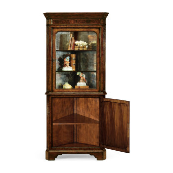 Mahogany Glazed Corner Cabinet