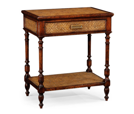 Caned night stand