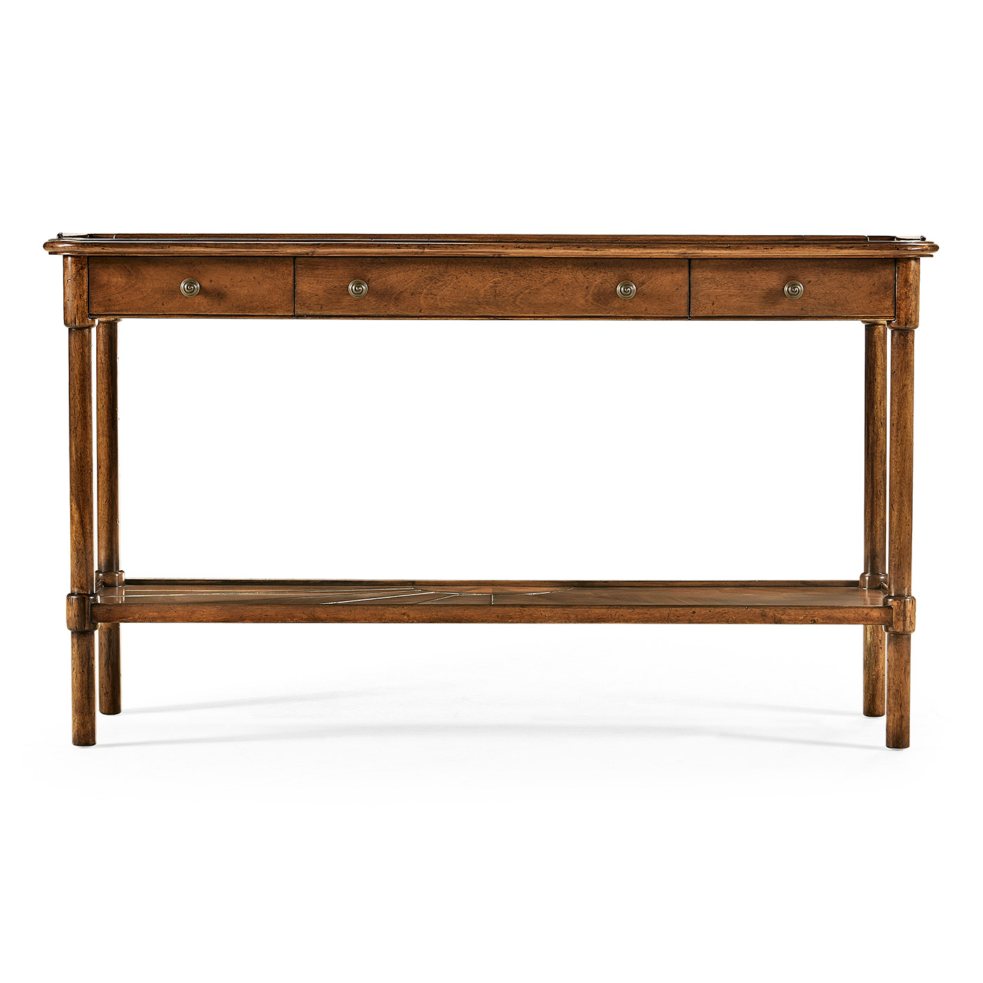 Rustic walnut console