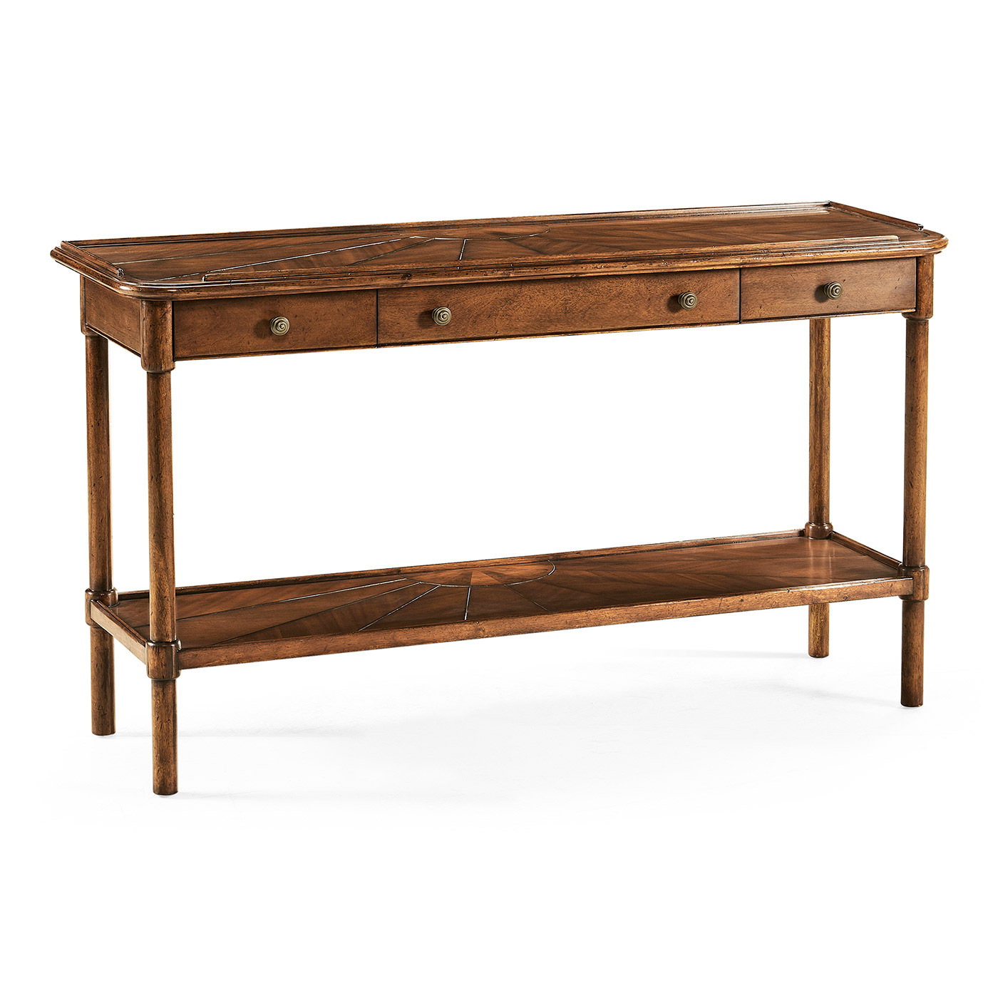 Rustic walnut console
