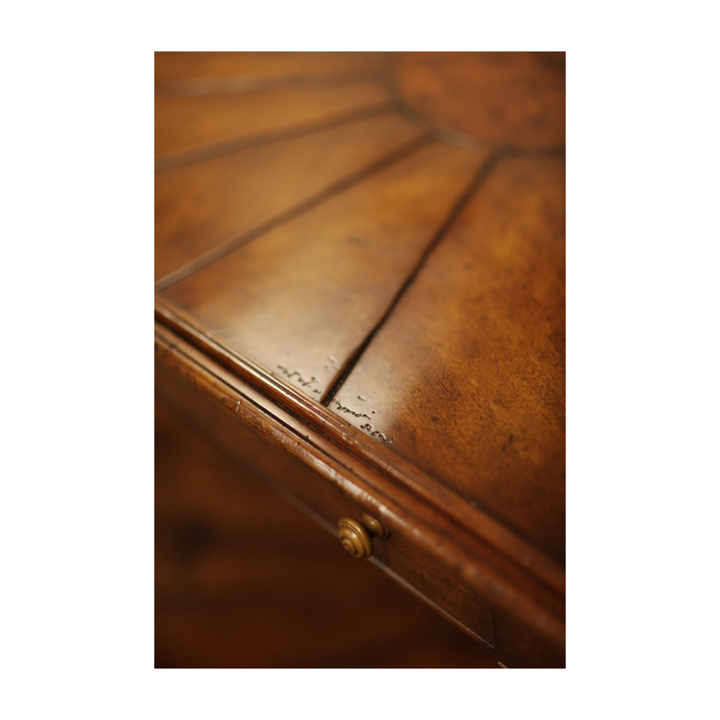 Rustic walnut console