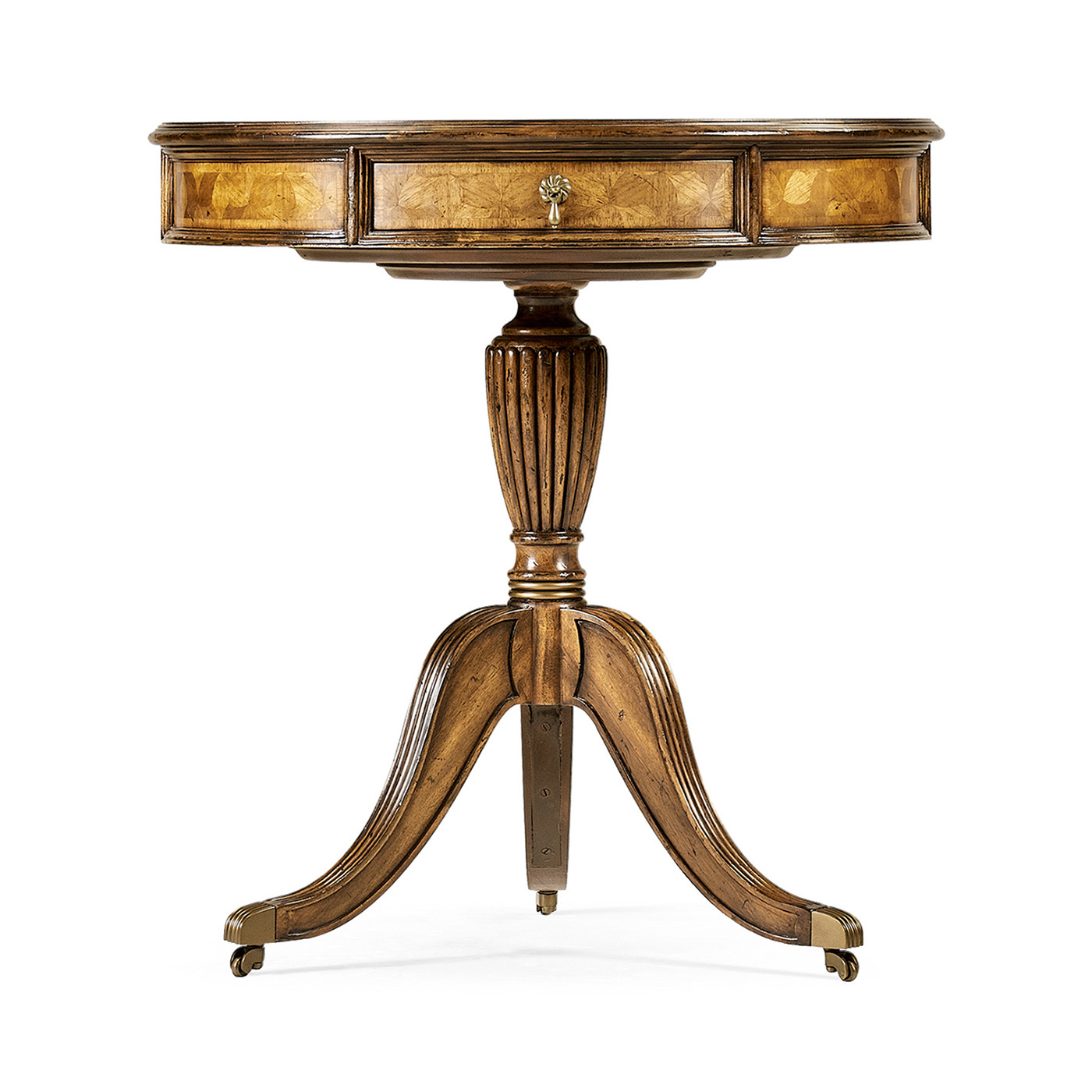 Fish Scale Parquetry Drum Table