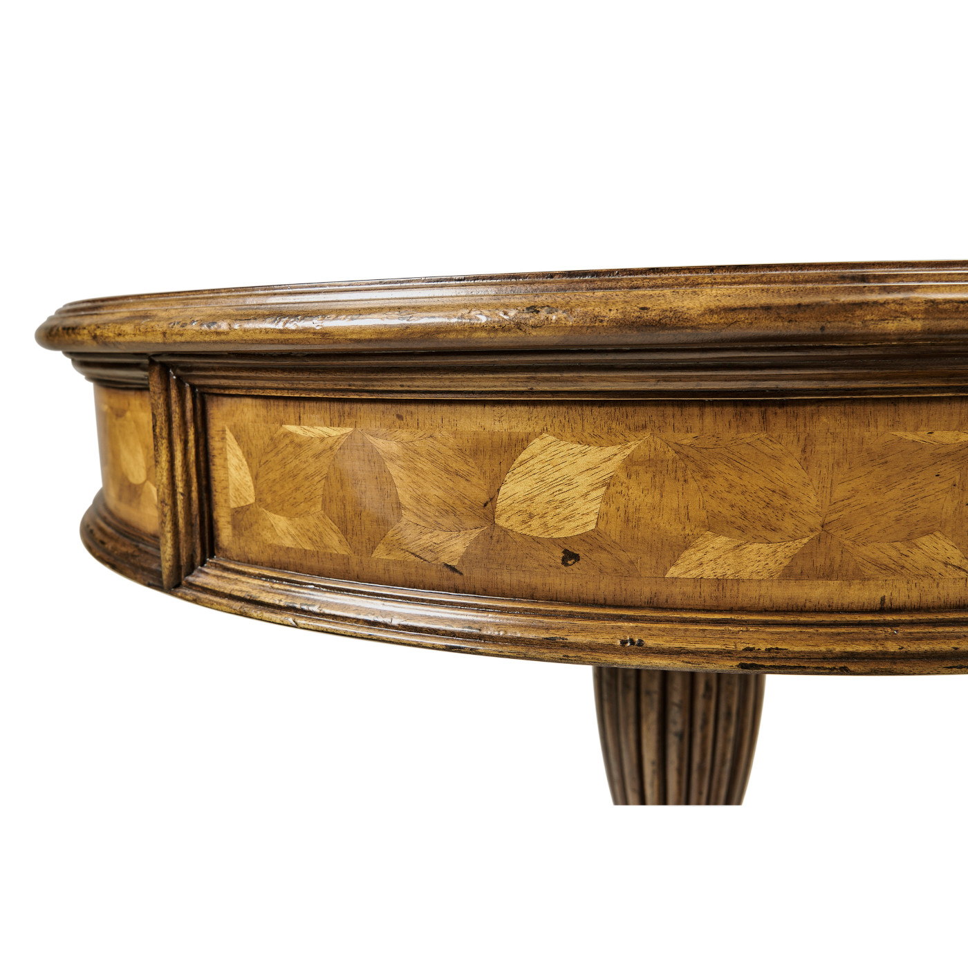 Fish Scale Parquetry Drum Table