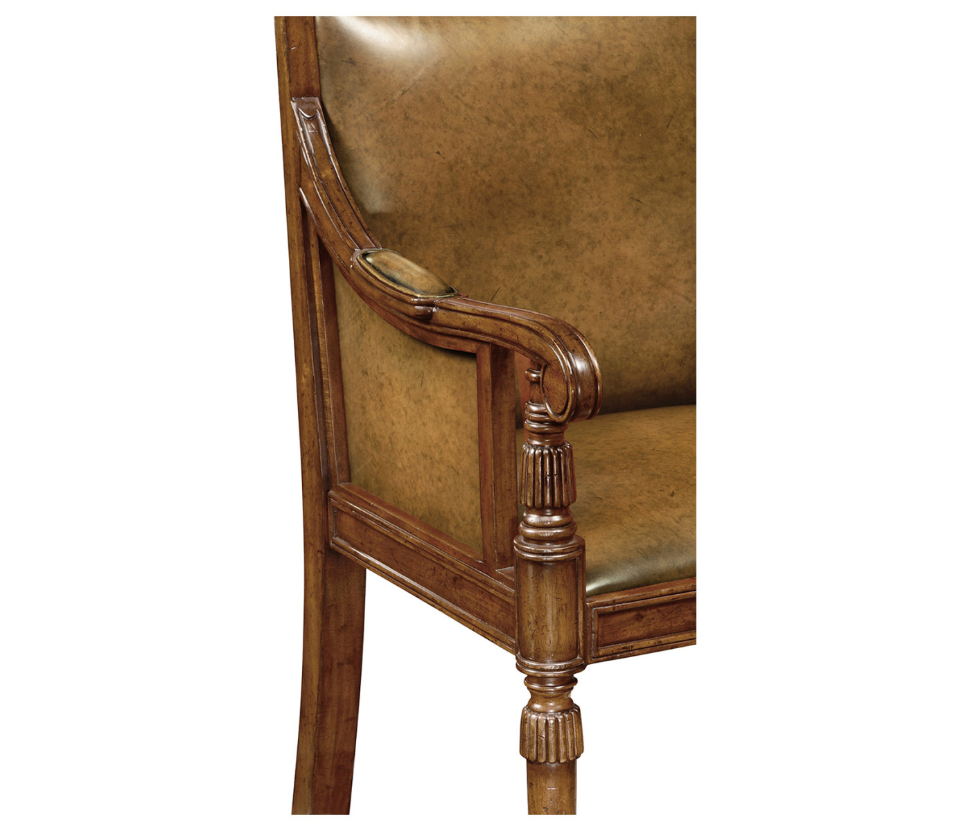 Regency Style Walnut Bergère Arm Chair