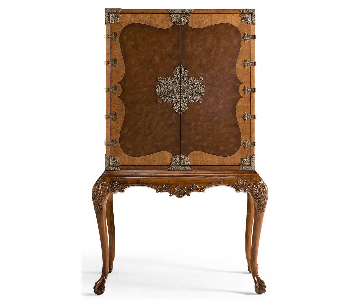Queen Anne Walnut & Satinwood Drinks Cabinet
