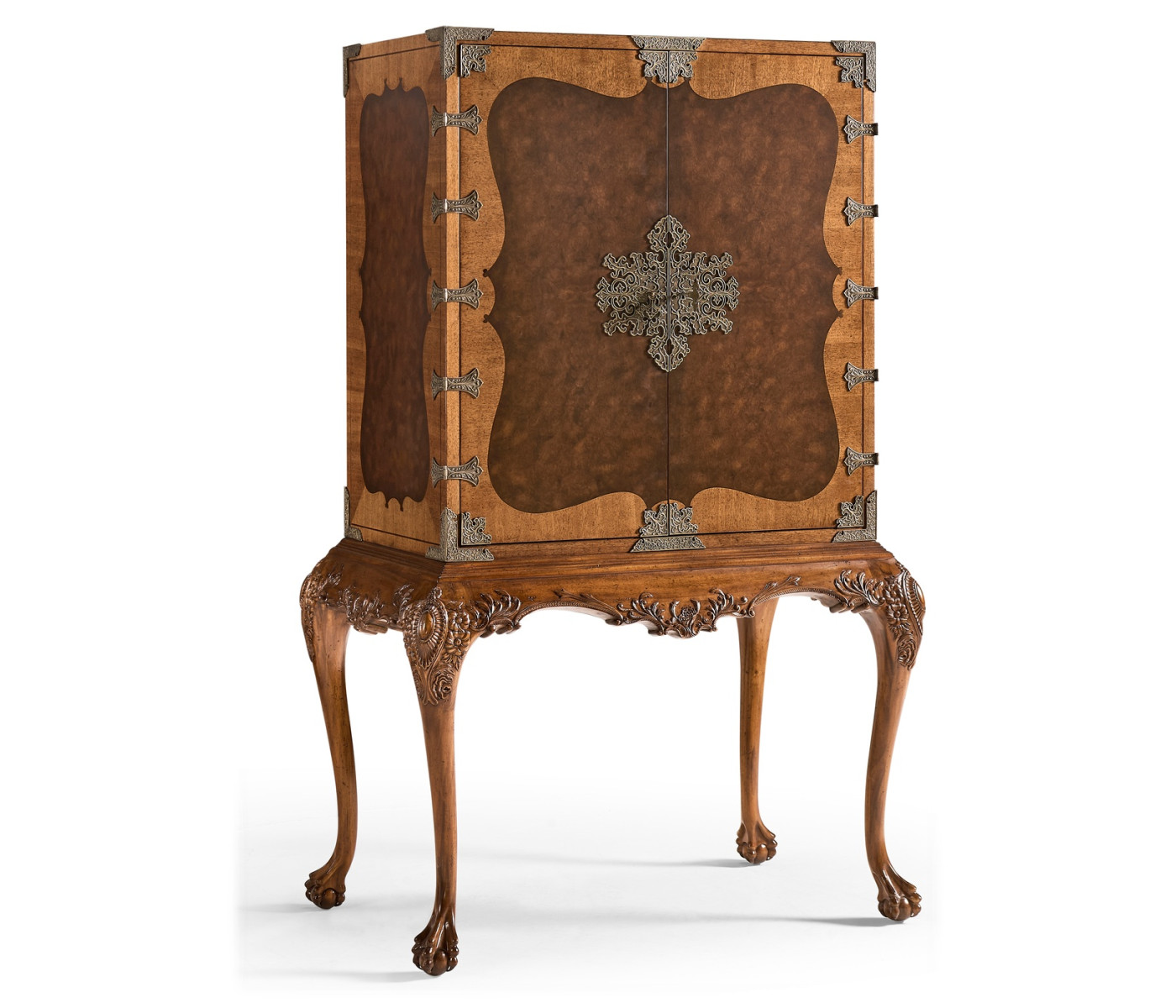Queen Anne Walnut & Satinwood Drinks Cabinet