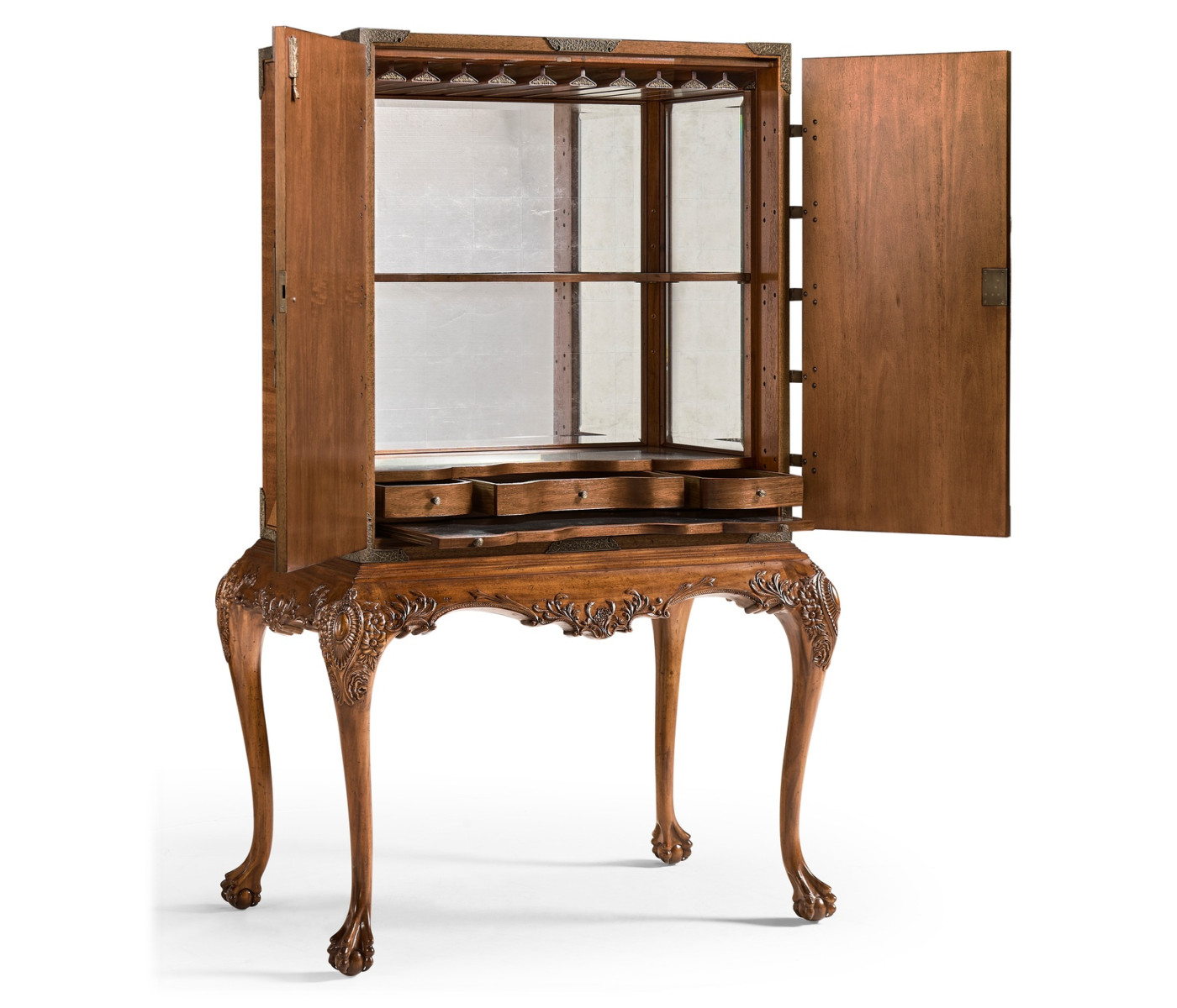 Queen Anne Walnut & Satinwood Drinks Cabinet