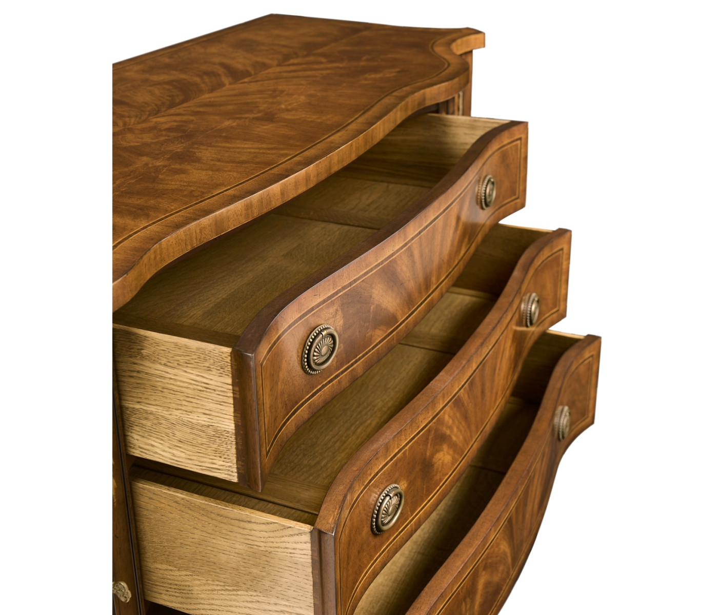 Windsor Crotch Walnut Breakfront Sideboard