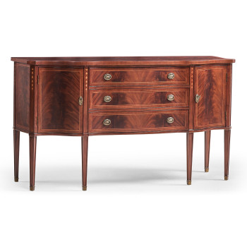 Windsor Crotch Walnut Breakfront Sideboard