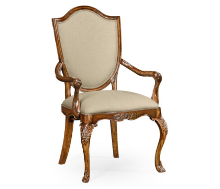 Shield Back Satinwood Arm Chair