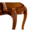 Leather Upholstered Rococo Arm Chair with Medium Antique Chestnut Leather