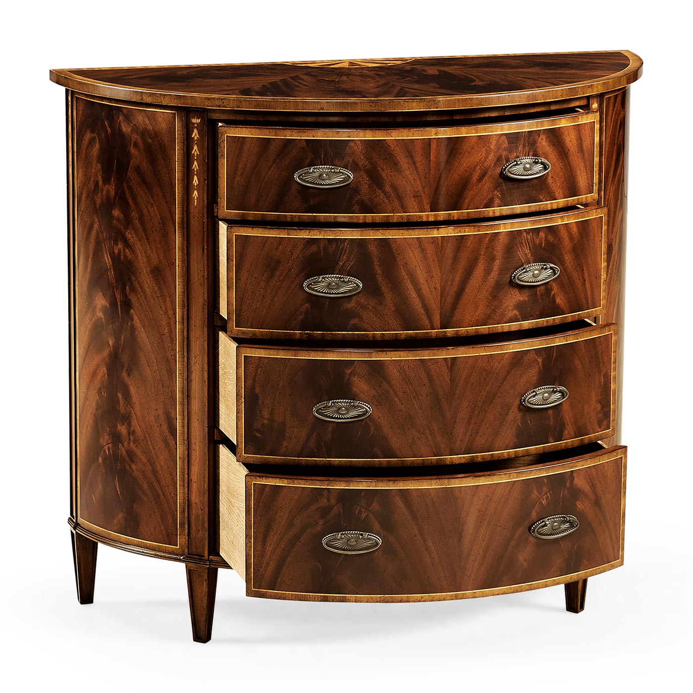 Mahogany Demilune Chest of Drawers