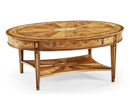 Sheraton Satinwood Oval Coffee Table