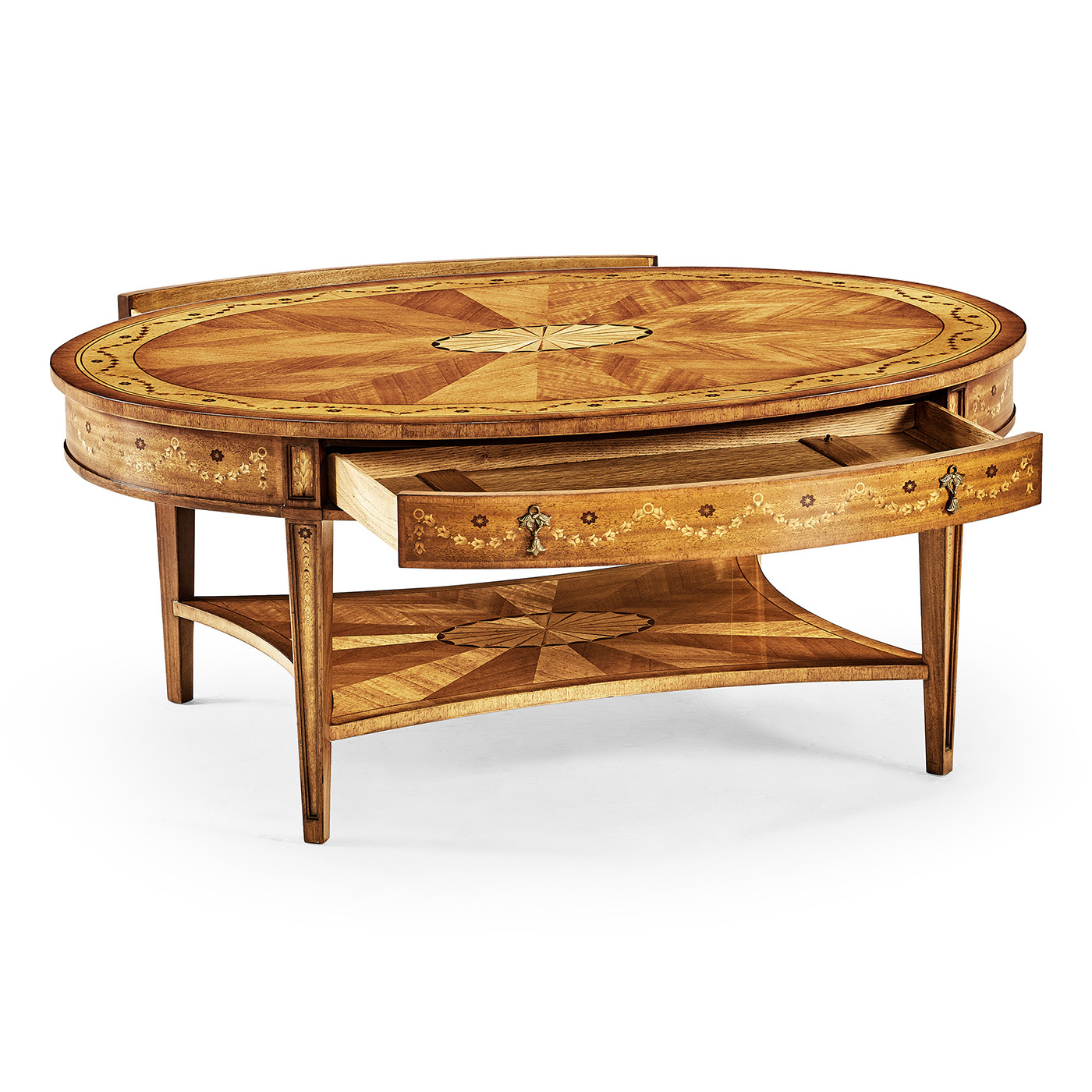 Sheraton Satinwood Oval Coffee Table