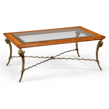 Brass rams head coffee table