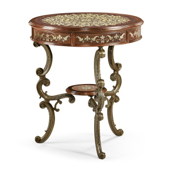 Titian Red Églomisé Side Table