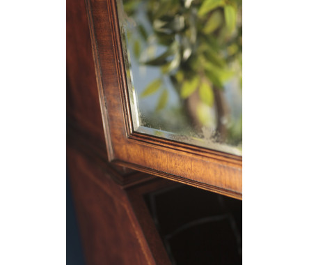 Crotch Mahogany Cushion Framed Mirror
