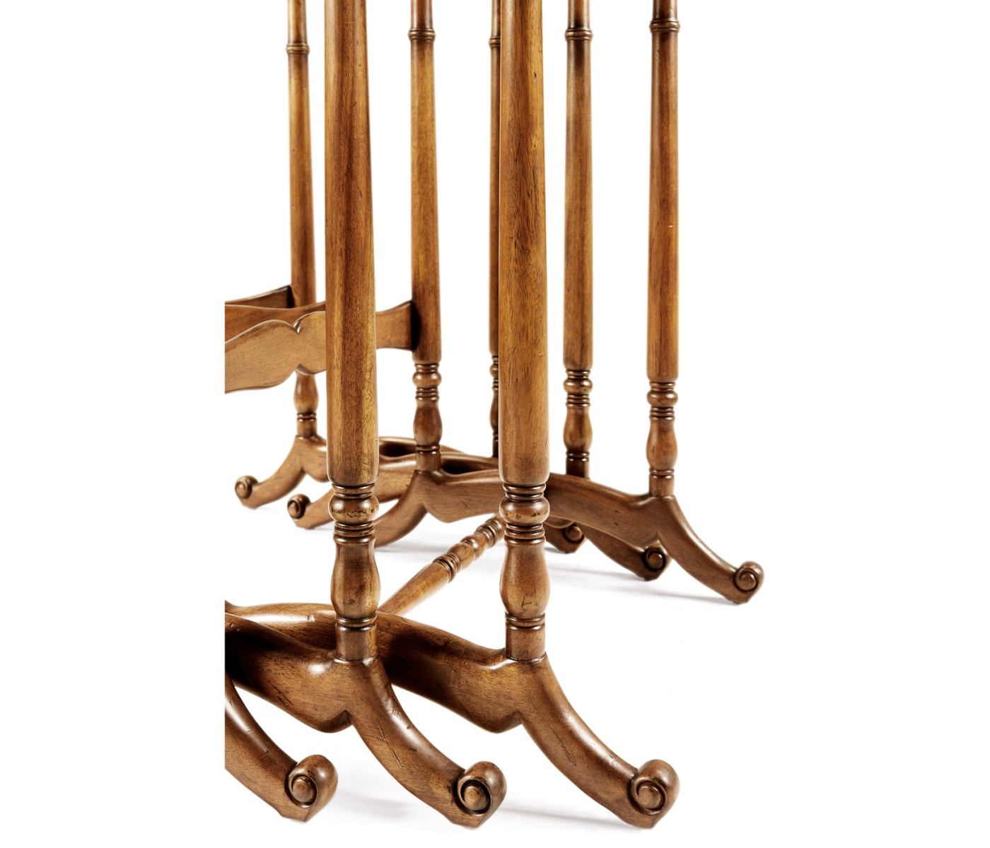 Satinwood nest of three tables
