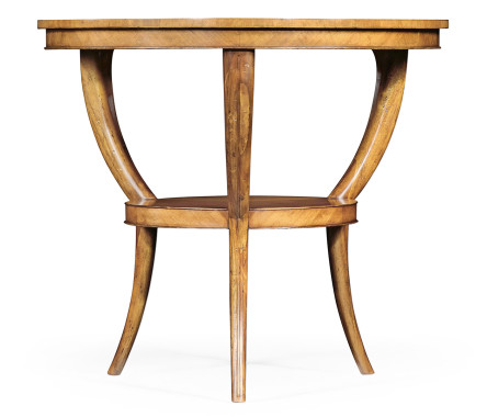 Two-tier marquetry centre table
