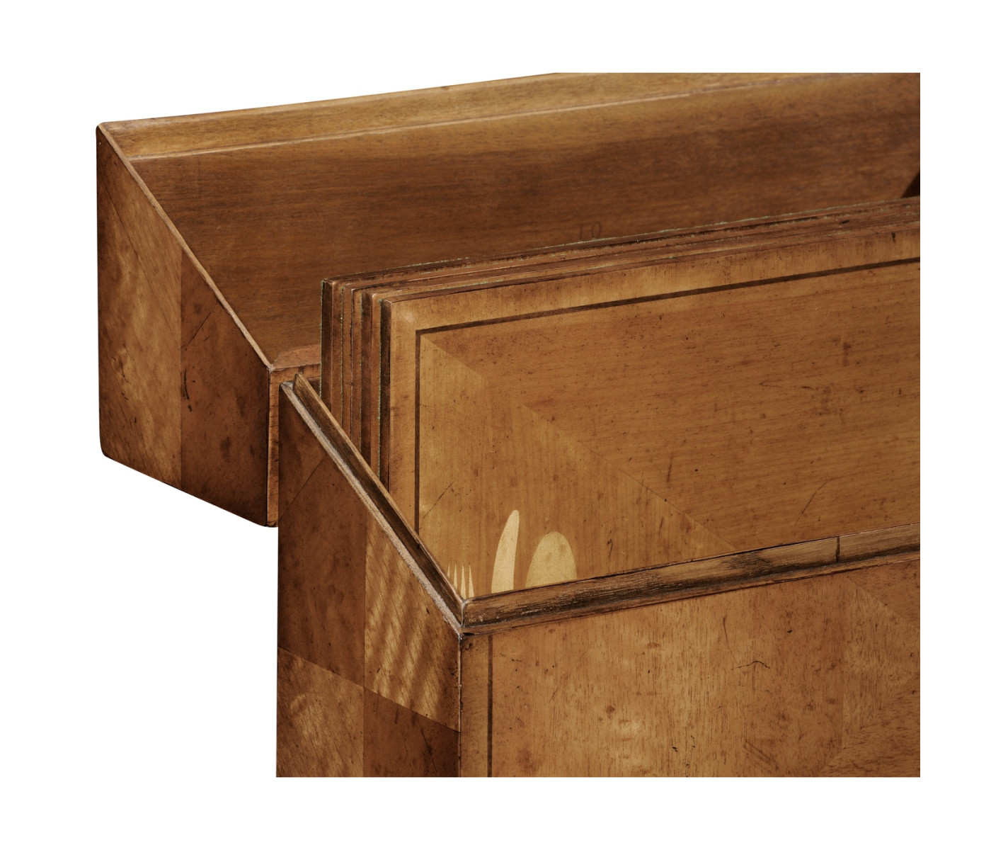 Rectangular Satinwood & Cutlery Inlay Placemat Box