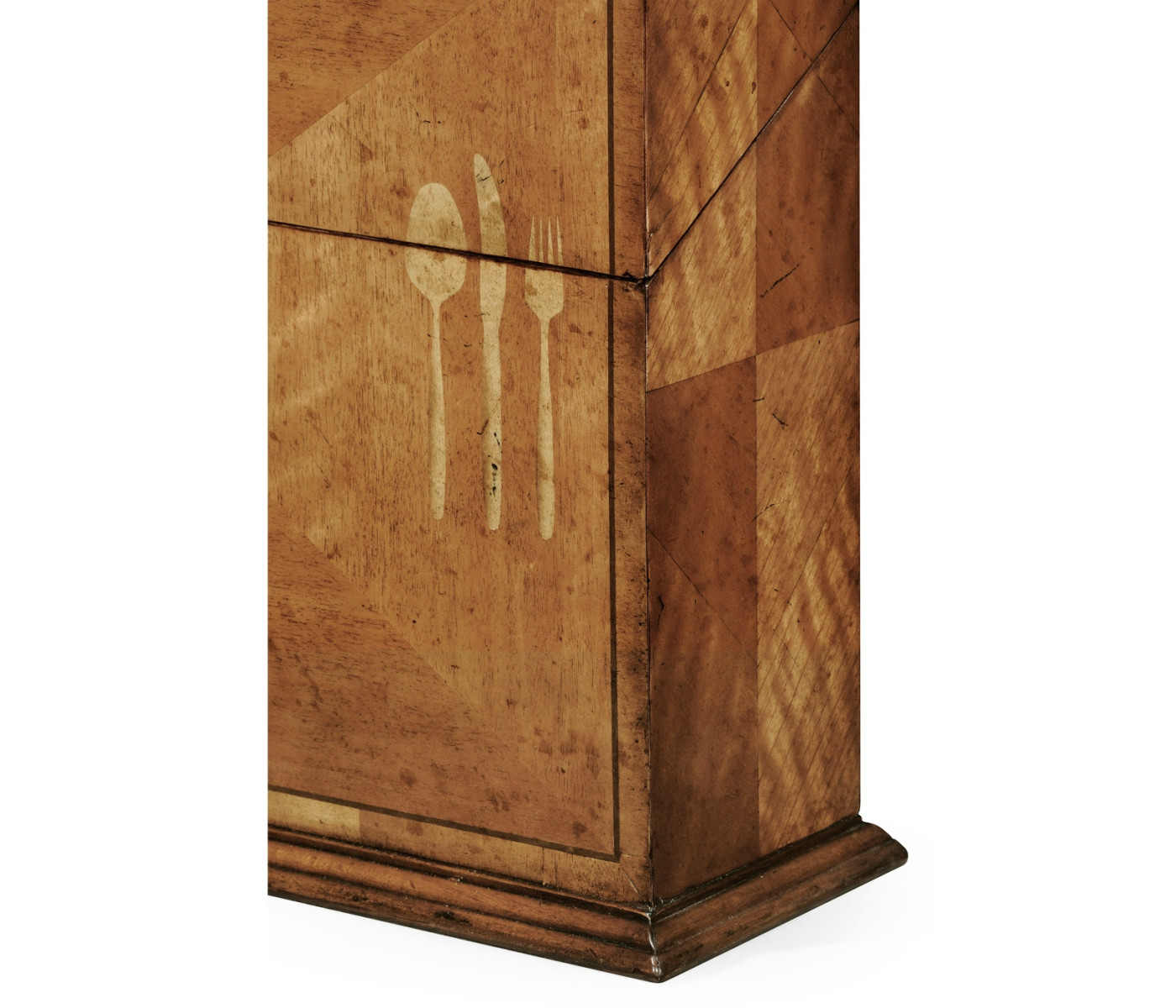 Rectangular Satinwood & Cutlery Inlay Placemat Box