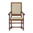 Carolean Style Arm Chair with Upholstered Back