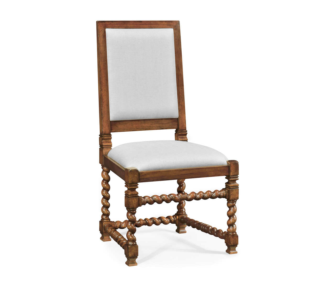 Carolean Style Side Chair with Upholstered Back
