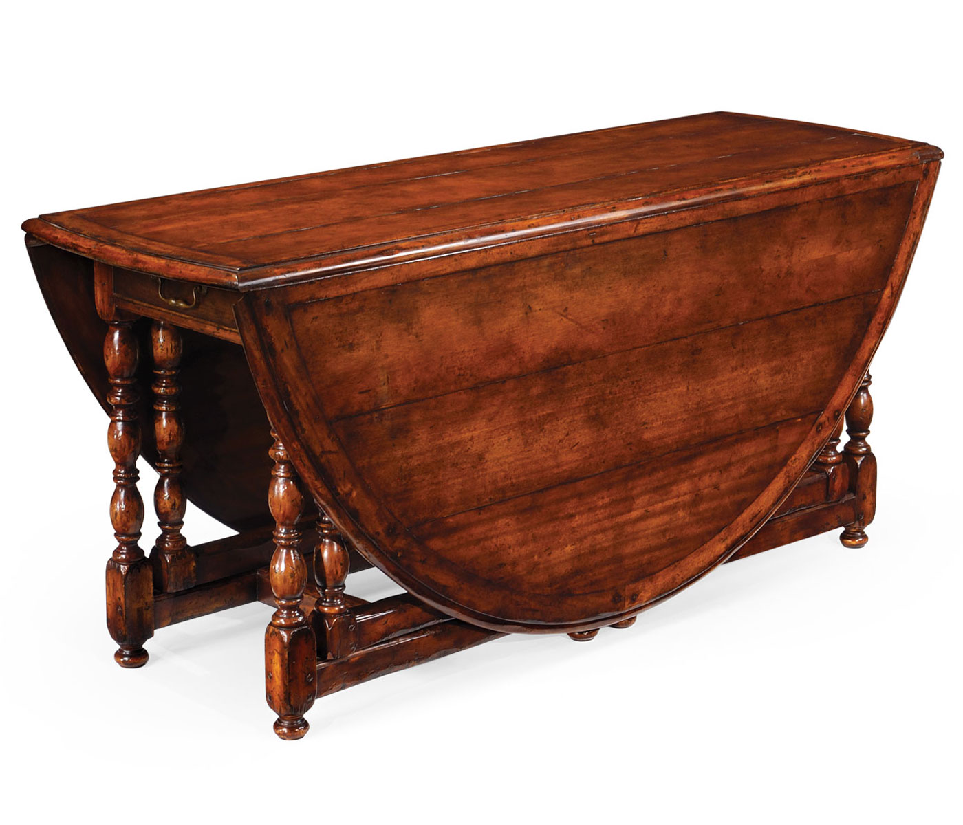 Oval walnut gateleg table (Medium)