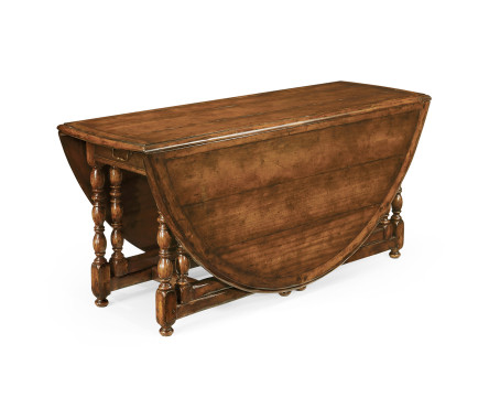 Oval walnut gateleg table (Medium)