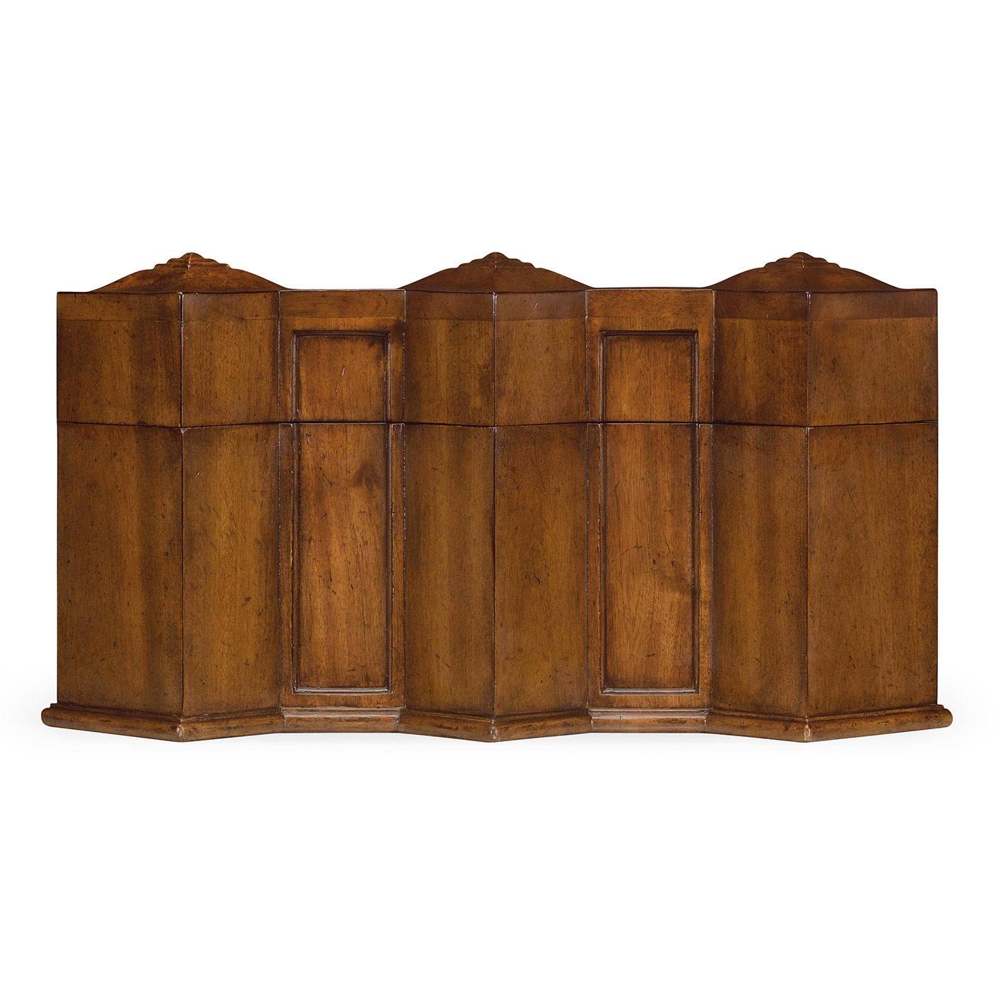 Triple Glass Decanters Set in Conjoined Square Cases