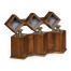Triple Glass Decanters Set in Conjoined Square Cases