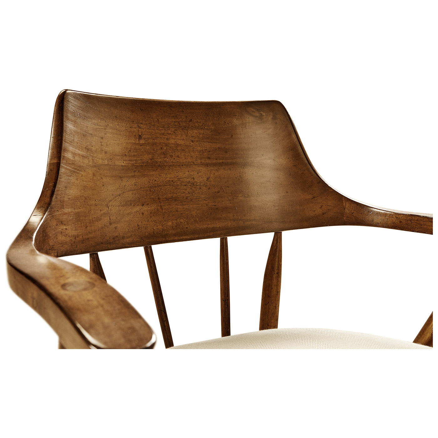 Casual Walnut Captains Chair