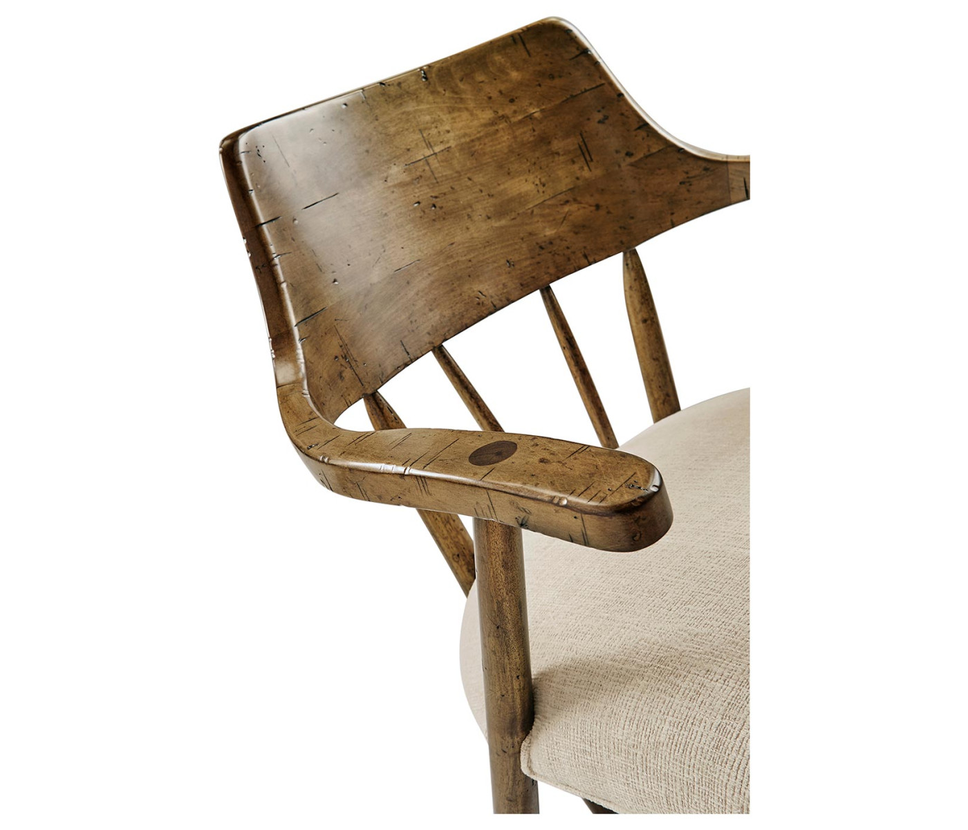 Casual Medium Driftwood Captains Chair