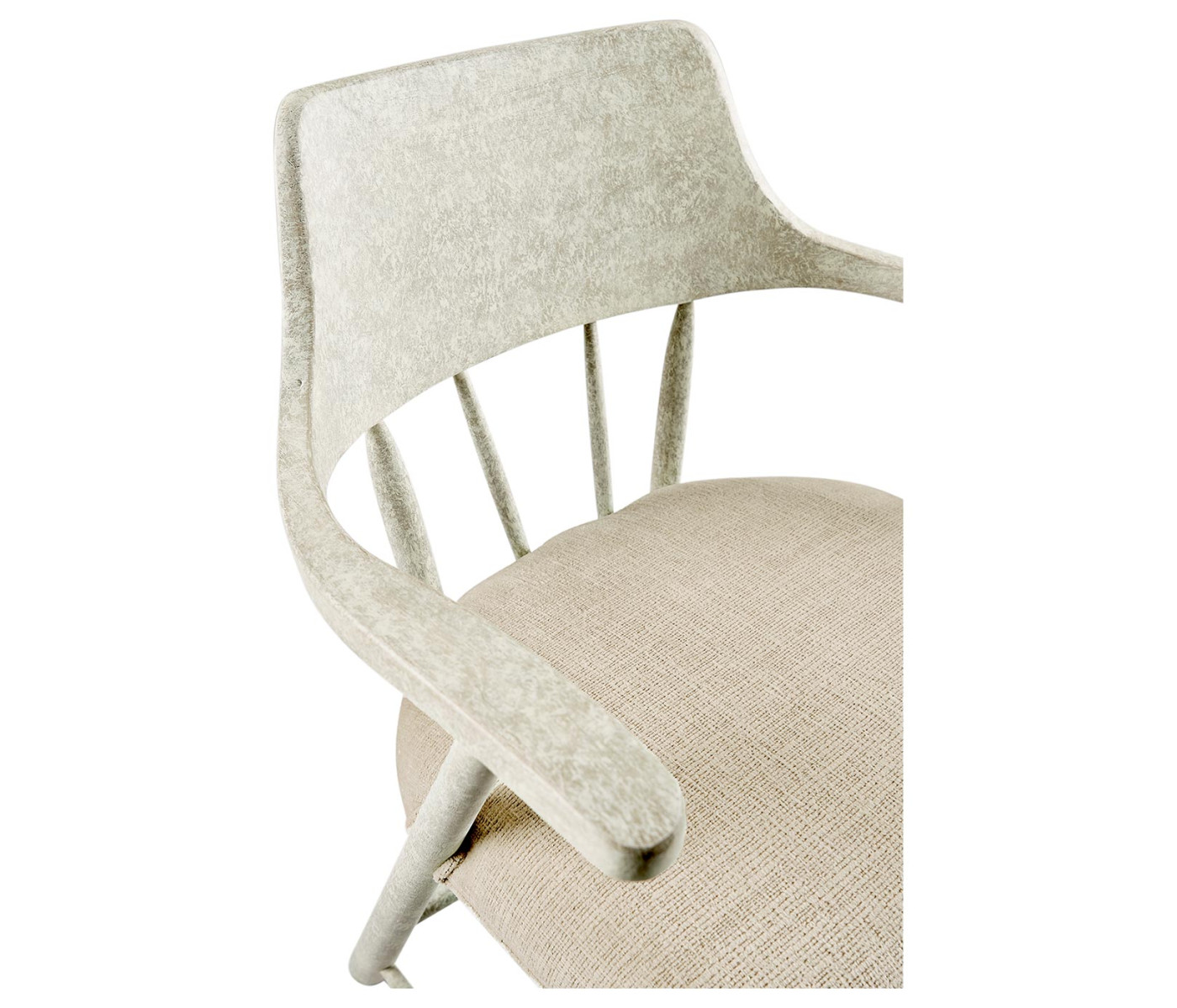 Casual Whitewash Driftwood Captains Chair