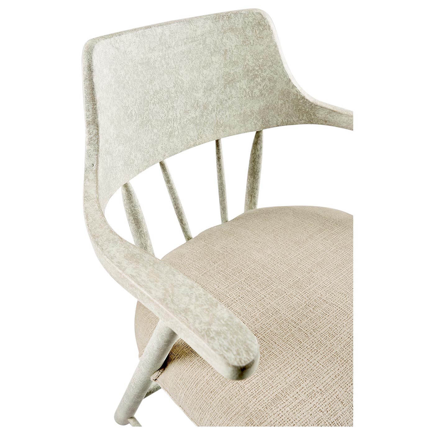 Casual Whitewash Driftwood Captains Chair