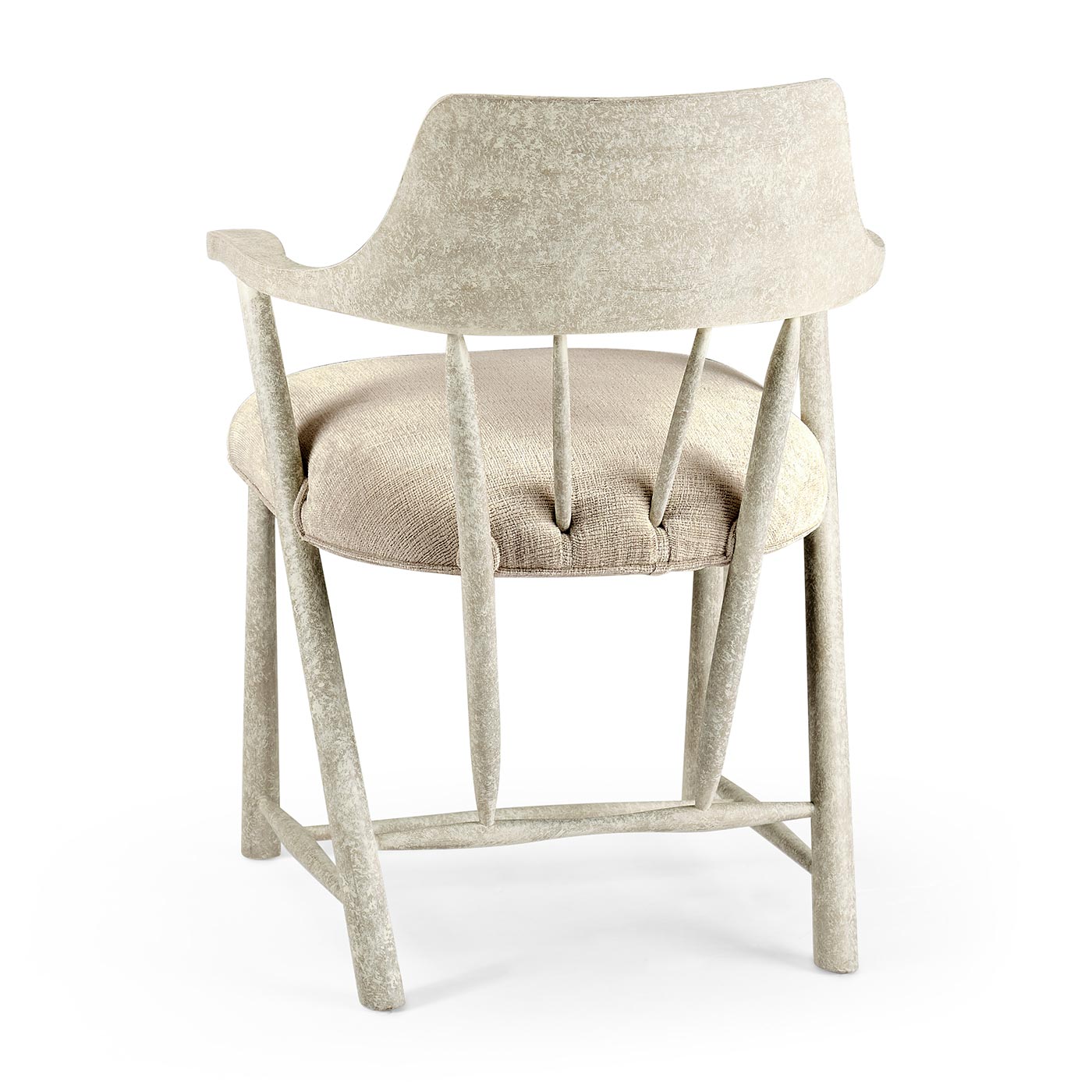 Casual Whitewash Driftwood Captains Chair