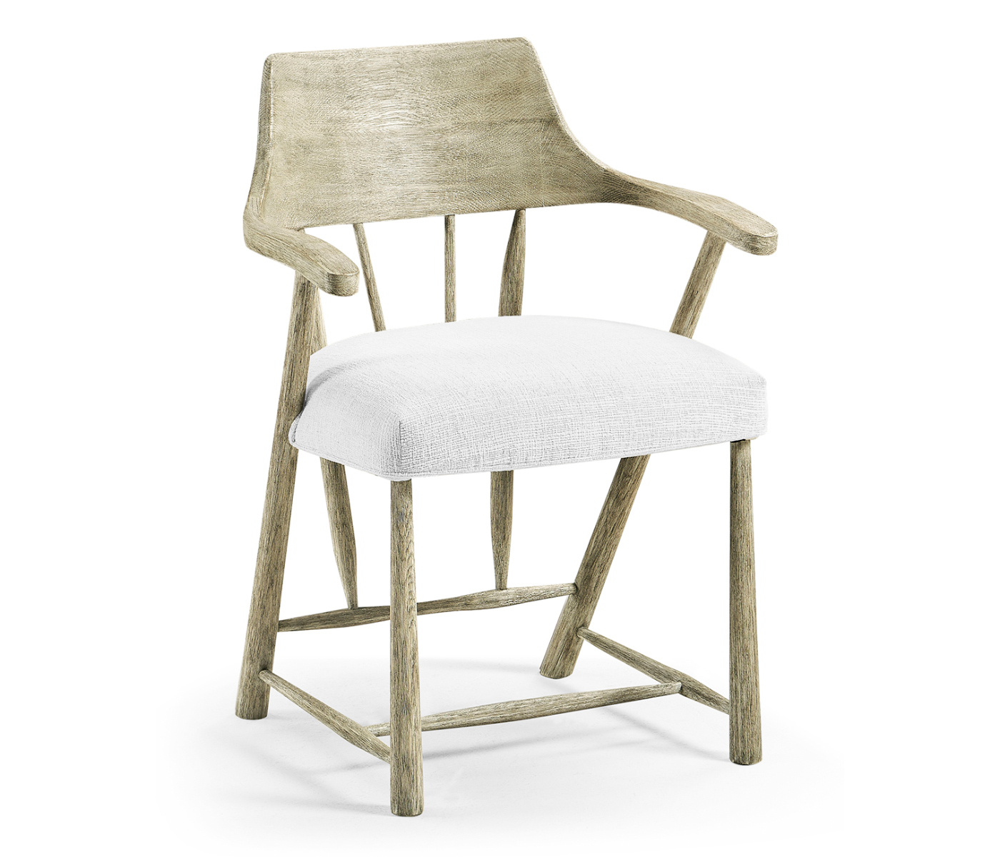 Traditional Grey Oak Captains Chair