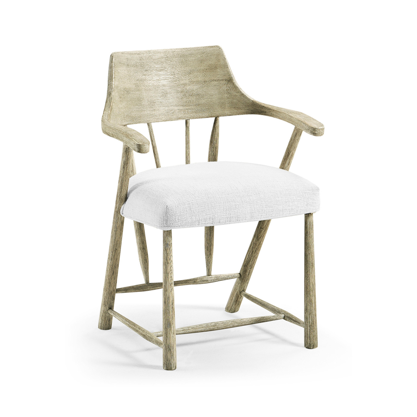 Traditional Grey Oak Captains Chair