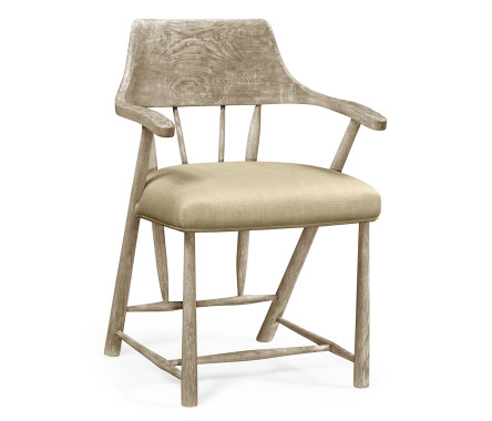 Traditional Grey Oak Captains Chair