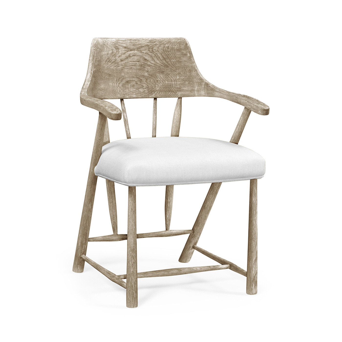 Traditional Grey Oak Captains Chair