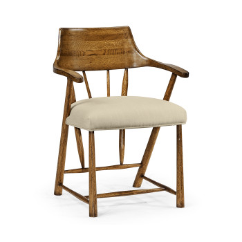 Casual Chestnut Captains Chair