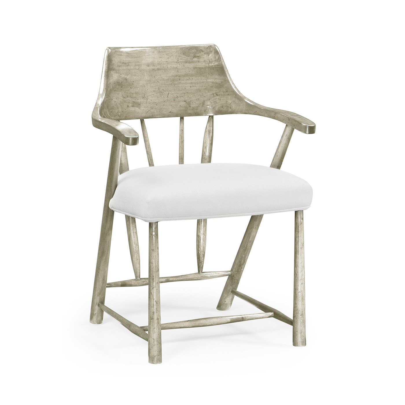 Casual Rustic Grey Captains Chair