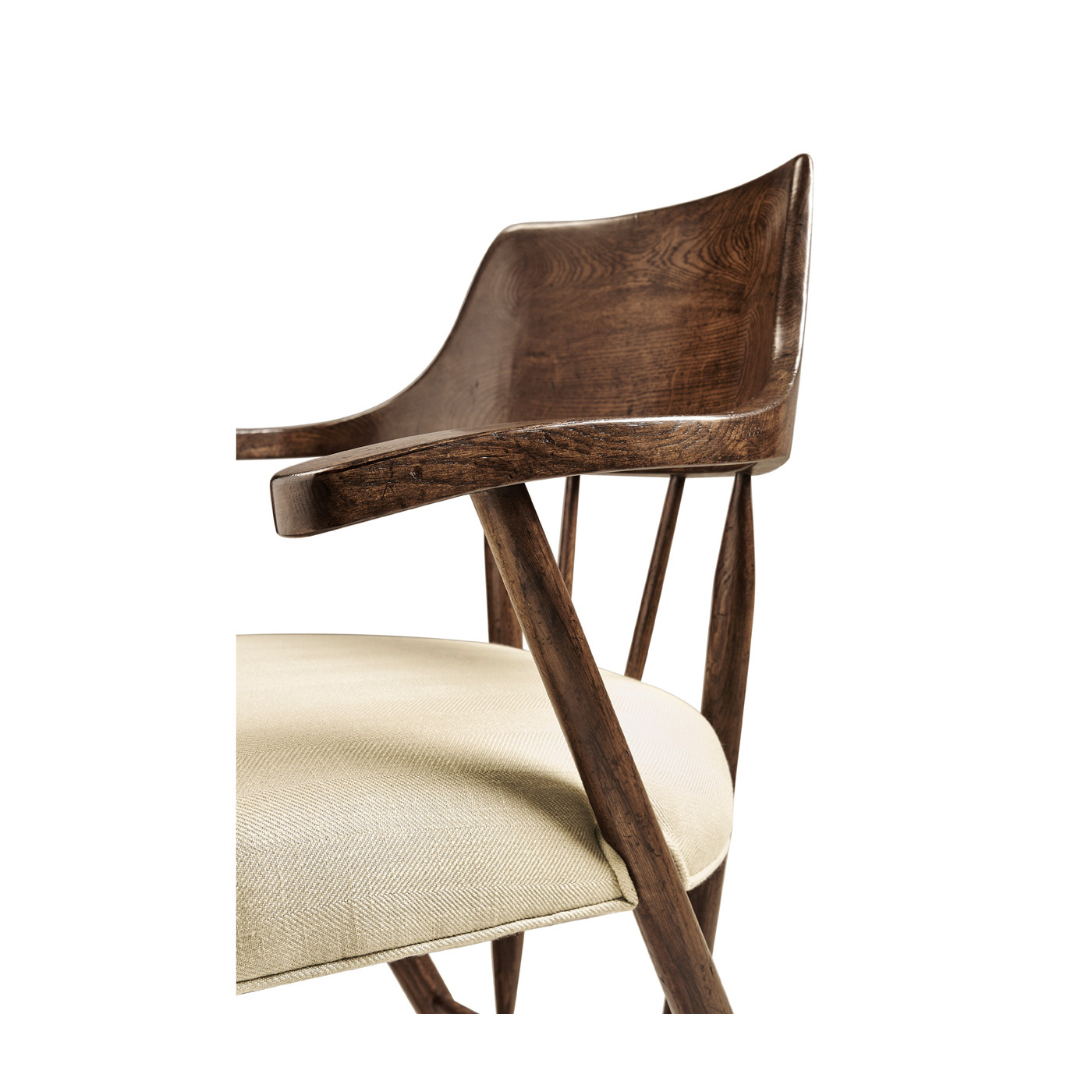 Traditional Dark Oak Captains Chair