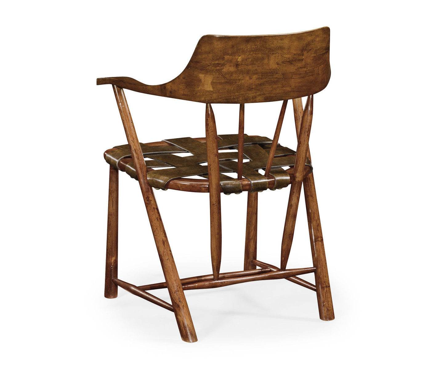 Traditional Walnut Captains Chair
