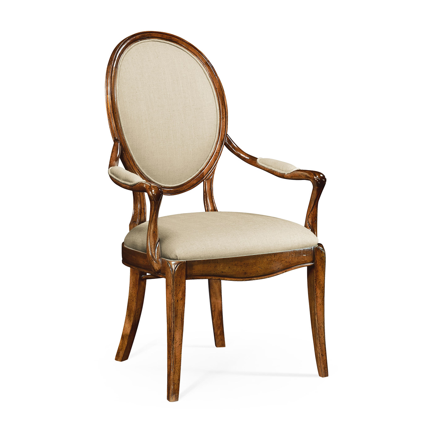 Windsor Spoon Back Upholstered Dining Arm Chair